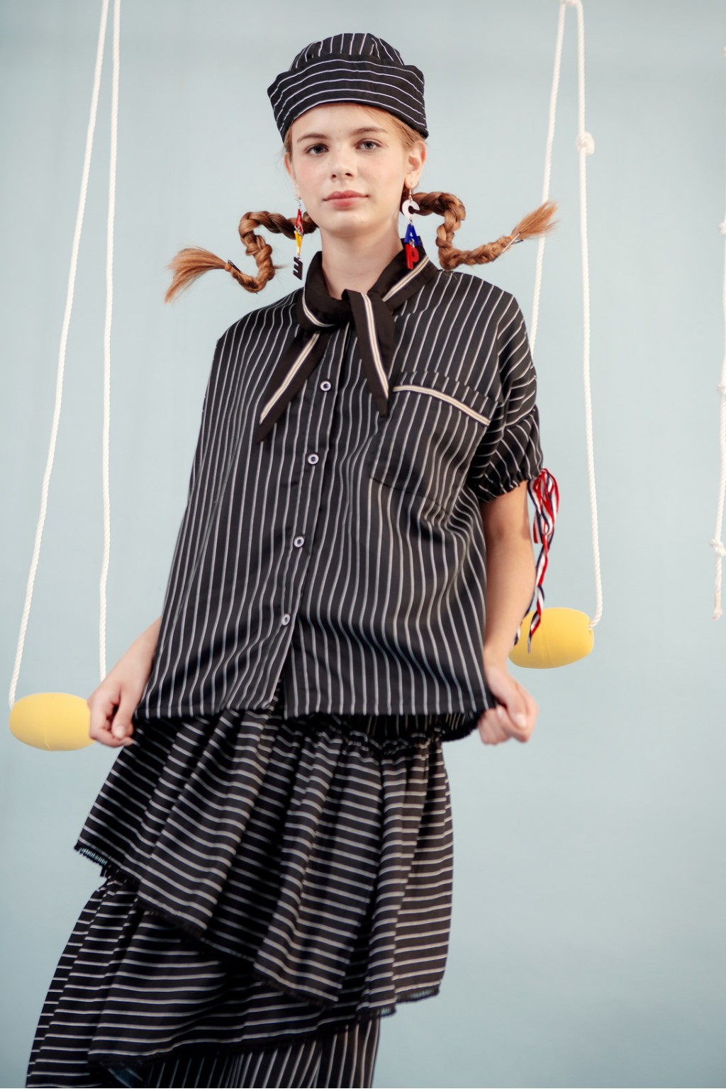 VANJA TOP BLACK STRIPES